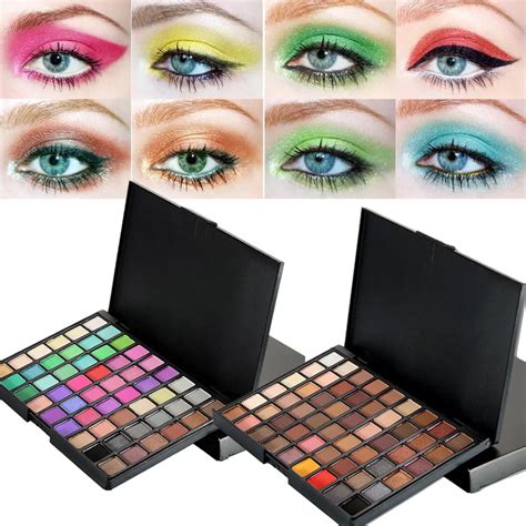 Popfeel 54 Colors Eyeshadow Palette Powder Makeup Natural Palette ...