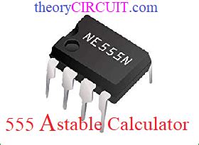 IC 555 timer Astable Multivibrator Circuit Calculator