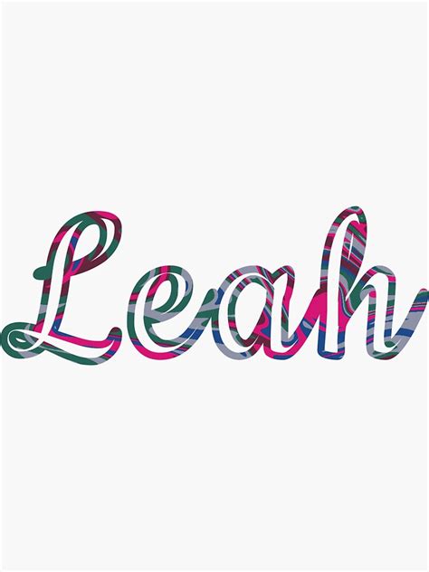 Leah Name Sticker Sticker For Sale By Uni Hannah Corn Redbubble