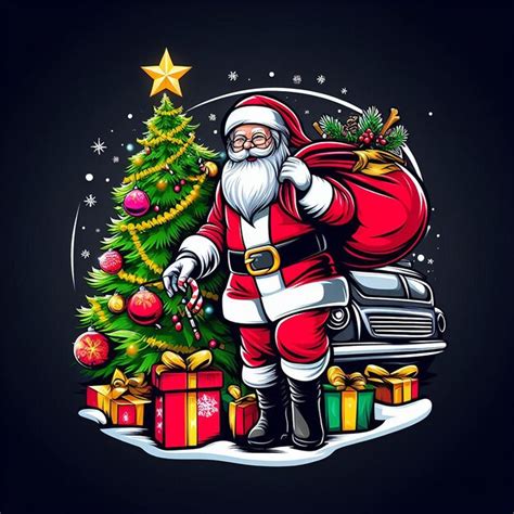 Premium AI Image | Design for a Merry Christmas with Santa Claus