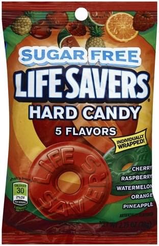 Lifesavers Sugar Free, 5 Flavors Hard Candy - 2.75 oz, Nutrition Information | Innit