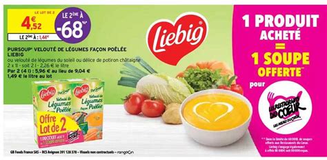 Promo Pursoup Velouté De Légumes Façon Poêlée Liebig chez Intermarché