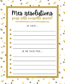 Résolutions du Nouvel An New Year s Resolutions French English