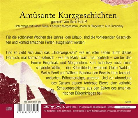 Ch Mor Unterwegs Mit M Twain Amüsante Kurzgeschichten gele CD