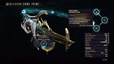 Warframe Incarnon Soma Prime YouTube