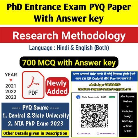 Research Methodology Pyq Of Phd Entrance Exam Language Hindi And English