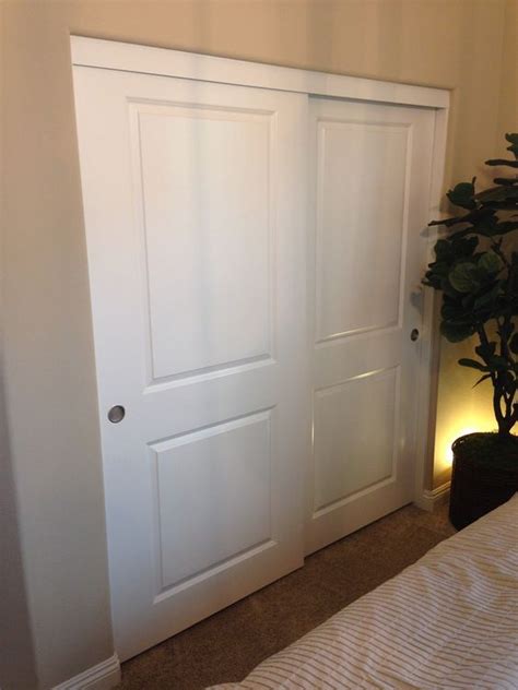 2 Panel 2 Track Hollow Core Mdf Bypass Closet Doors Check Out This Sliding Closet Door