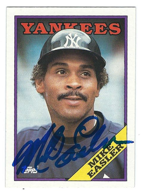 Autographed Mike Easler Topps Card Main Line Autographs