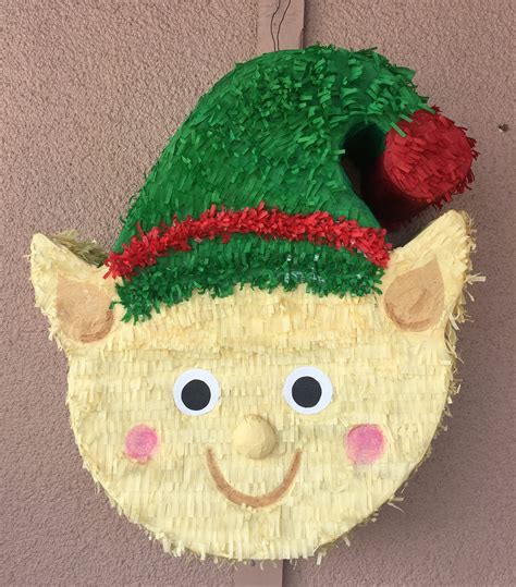 Elf Head Piñata Flat Standard 2 X Mas 001 20 Party Piñatas Houston