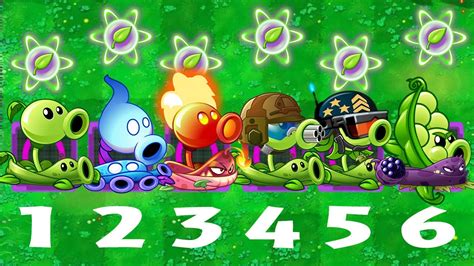 All Team Same Peashooter Plant And Pea Vine Torchwood Vs Lunar Gargantuar Zombie Pvz 2