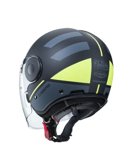 Casco Jet Caberg Uptown Loft Negro Mate Antracita Amarillo Fl