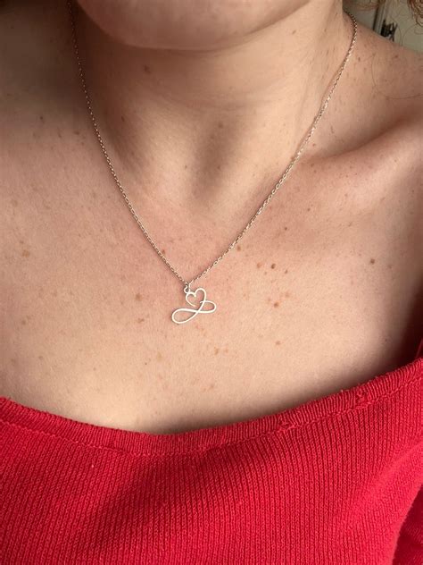 Sterling Silver Infinity And Heart Necklace Womens Silver Jewelry