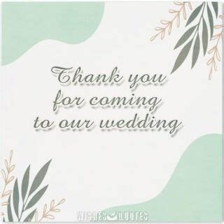 Thank You Notes For Wedding Gifts And Attending Your Wedding