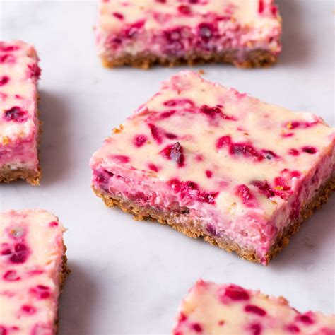 Cranberry Lemon Cheesecake Bars