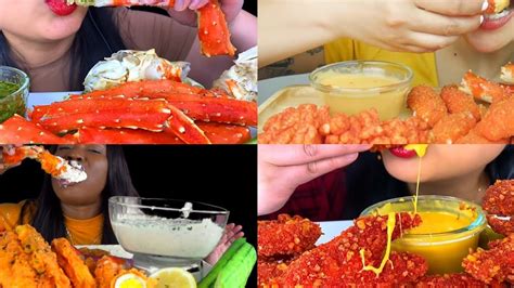 2X SPEED ASMR EATING KING CRAB COMPILATION Asmr Mukbang Kingcrab