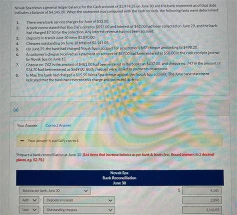 Solved Prepare A Bank Reconciliation At June 30 List Chegg