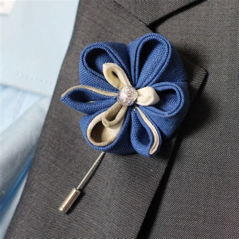 Royal Blue Lapel Flower Nautical Wedding Boutonniere Lapel