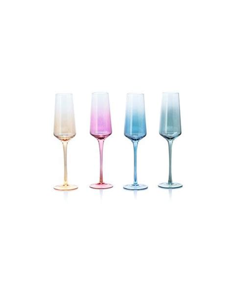 Tapio Set Of Four Champagne Glasses Oliver Bonas