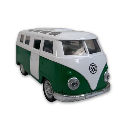 Miniatura De Perua Kombi Ferro Fricção Carrinho Brinquedo VERDE