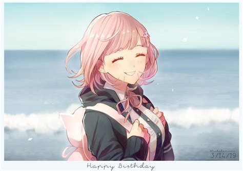 Blush Dangan Ronpa Dangan Ronpa 2 Hakamii Nanami Chiaki Pink Hair