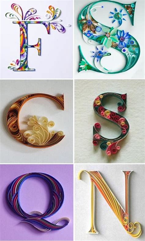 Stylish Alphabet Design Quilling Paper Alphabets Para Android Descargar