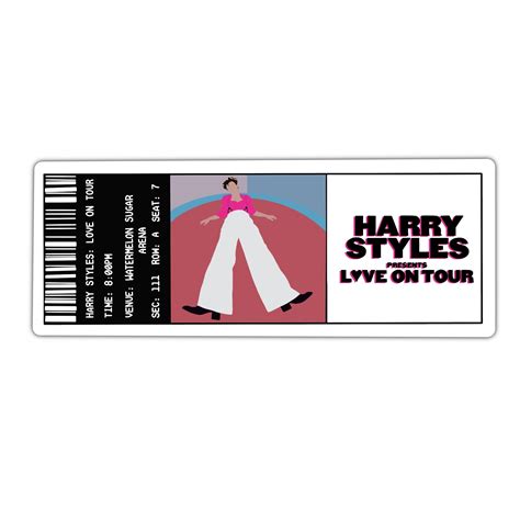 Harry Styles Love On Tour Concert Ticket Fine Line Album Water Etsy