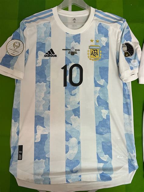 Argentina Home Authentic Kit Lionel Messi Bnwt Men S Fashion