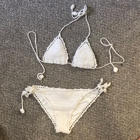 White Crochet Bikini Set Gem