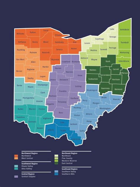 Map Of Ohio Regions - Anetta Mathilda