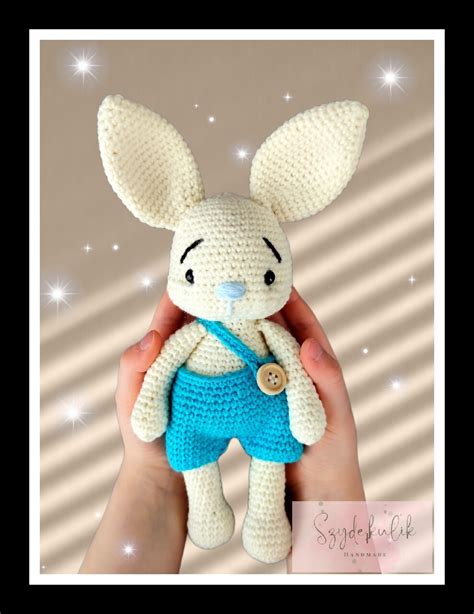 Królik króliczek Rękodzieło handmade amigurumi Kieźliny Kup teraz