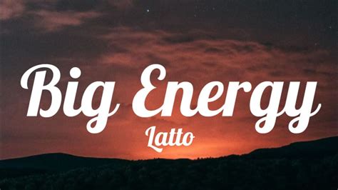 Latto Big Energy Lyrics Youtube