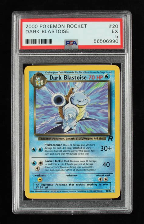 Dark Blastoise 2000 Pokemon Team Rocket Unlimited 3 HOLO R PSA 5