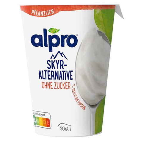 Alpro Skyr Joghurtalternative Ohne Zucker Fermentiertes Sojaprodukt