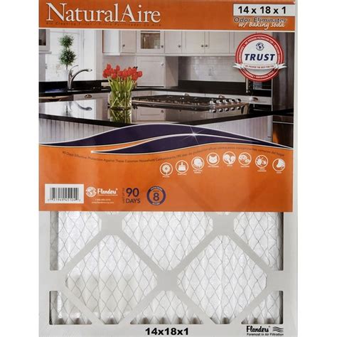 Naturalaire Air Cleaning Filter Odor Eliminator W Baking Soda 14 X