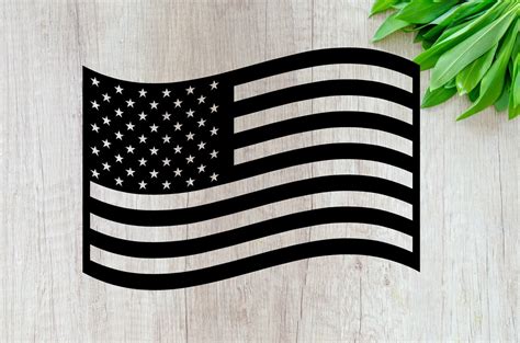 Waving American Flag DXF File DWG File CNC Ready digital File - Etsy