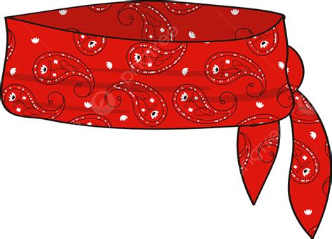 Bandana Clip Art Rojo Paisley Textura PNG Bandana Clipart Turban