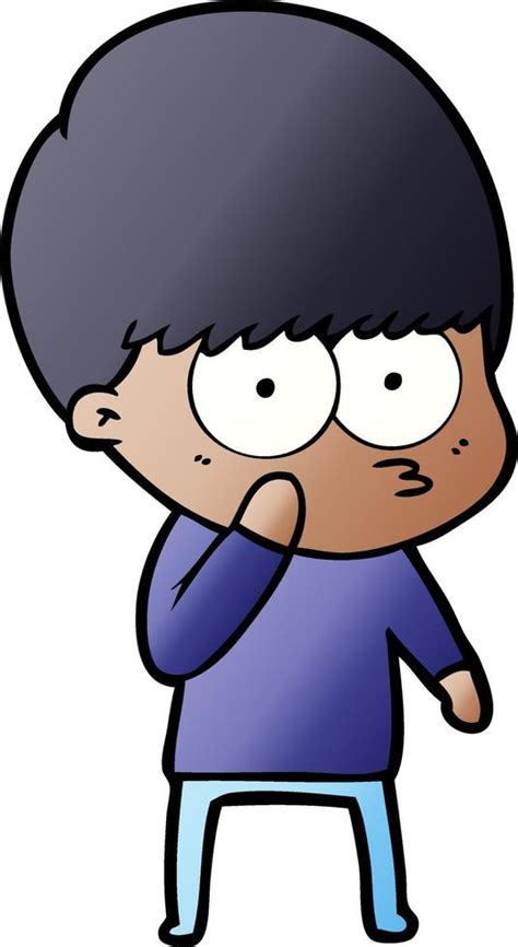 curious cartoon boy 12430042 Vector Art at Vecteezy