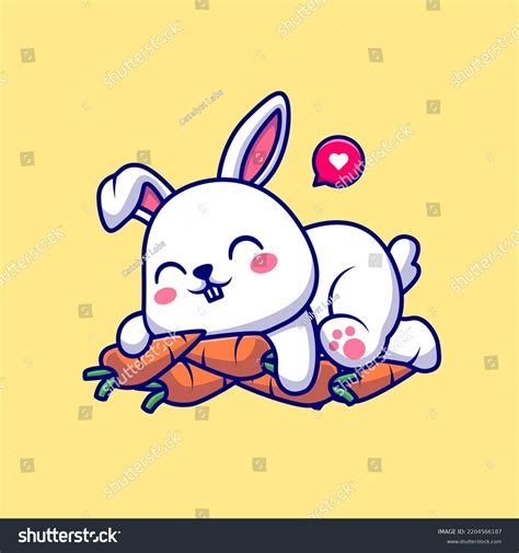 Cute Rabbit Hug Carrot Cartoon Vector Stock Vector (Royalty Free) 2204566187 | Shutterstock