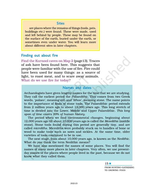 Ncert Book For Class 6 Social Science History Chapter 2 On The Trail Of The Earliest People