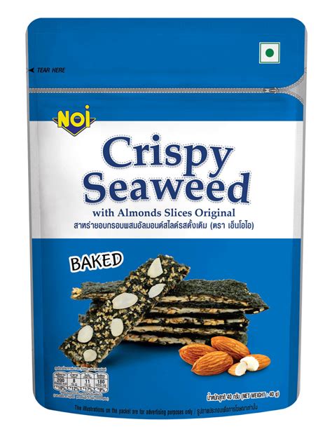 Noi Crispy Seaweed With Almond Slices Original 40g Munchie Wise