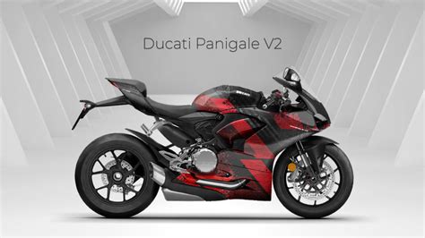 Ducati Panigale V2 Black And Red Design Wrapstyle