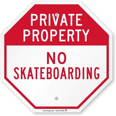 Amazon Co Jp Smartsign K Al Private Property No Skateboarding