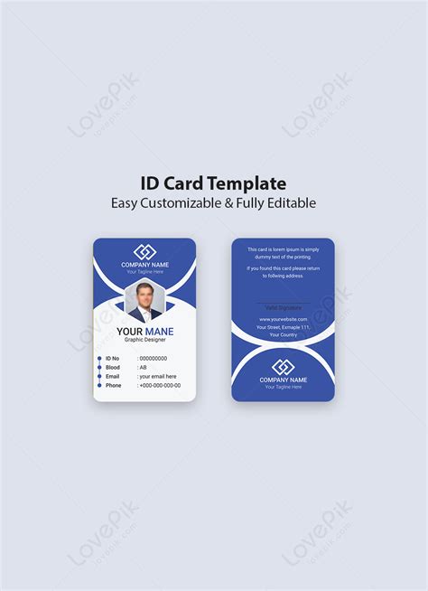 Unique And Modern Official Id Card Template Template Imagepicture Free