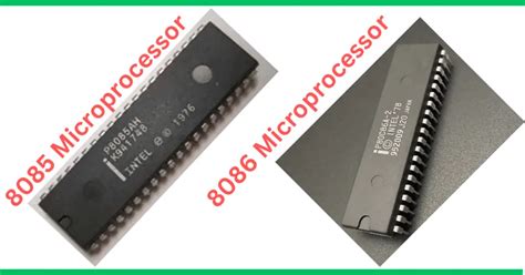 Difference Between 8085 And 8086