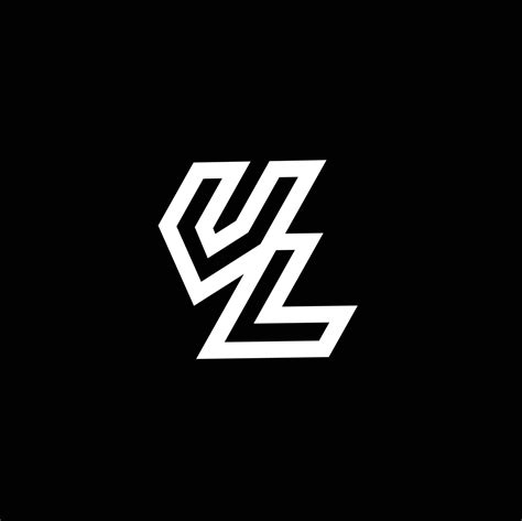 Vl Logo Monogram With Up To Down Style Negative Space Design Template