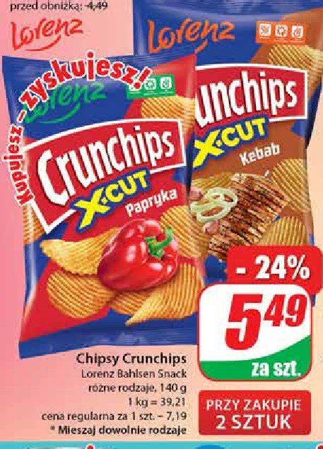 Chipsy kebab z cebulką Crunchips x cut Crunchips lorenz cena