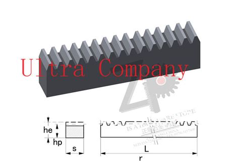 CNC Rack Gear Mod 1 Steel Right Teeth 10x10mm Length In 1000mm Cnc