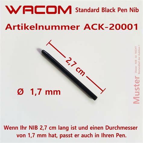 Wacom Ack Pen Nib Schreibfeder Mine Echt Messing