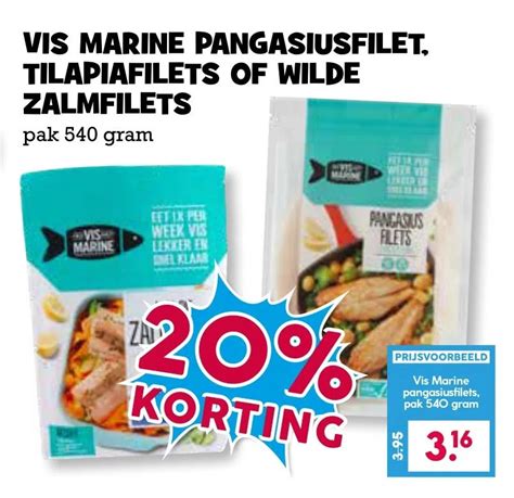 Vis Marine Pangasiusfilet Tilapiafilets Of Wilde Zalmfilets Aanbieding