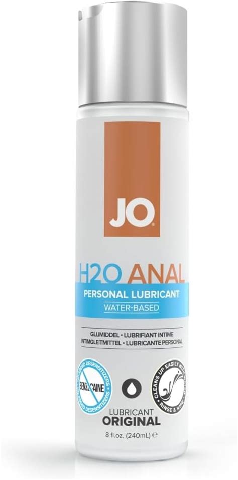 JO H2O Anal Water Based Personal Natural Lubricant Original 8 Ounce